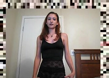 Teen Brandi gives small cock humiliation