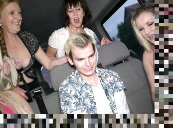 Nude bang bus orgy for a bunch of mature ladies on fire
