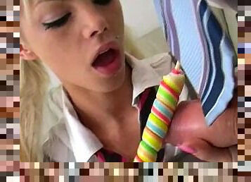 Smut teen likes to suck off - sweet lollipops and tasty dicks!