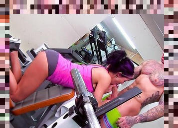 Hardcore fucking in the gym with fit cougar Samantha Ardente